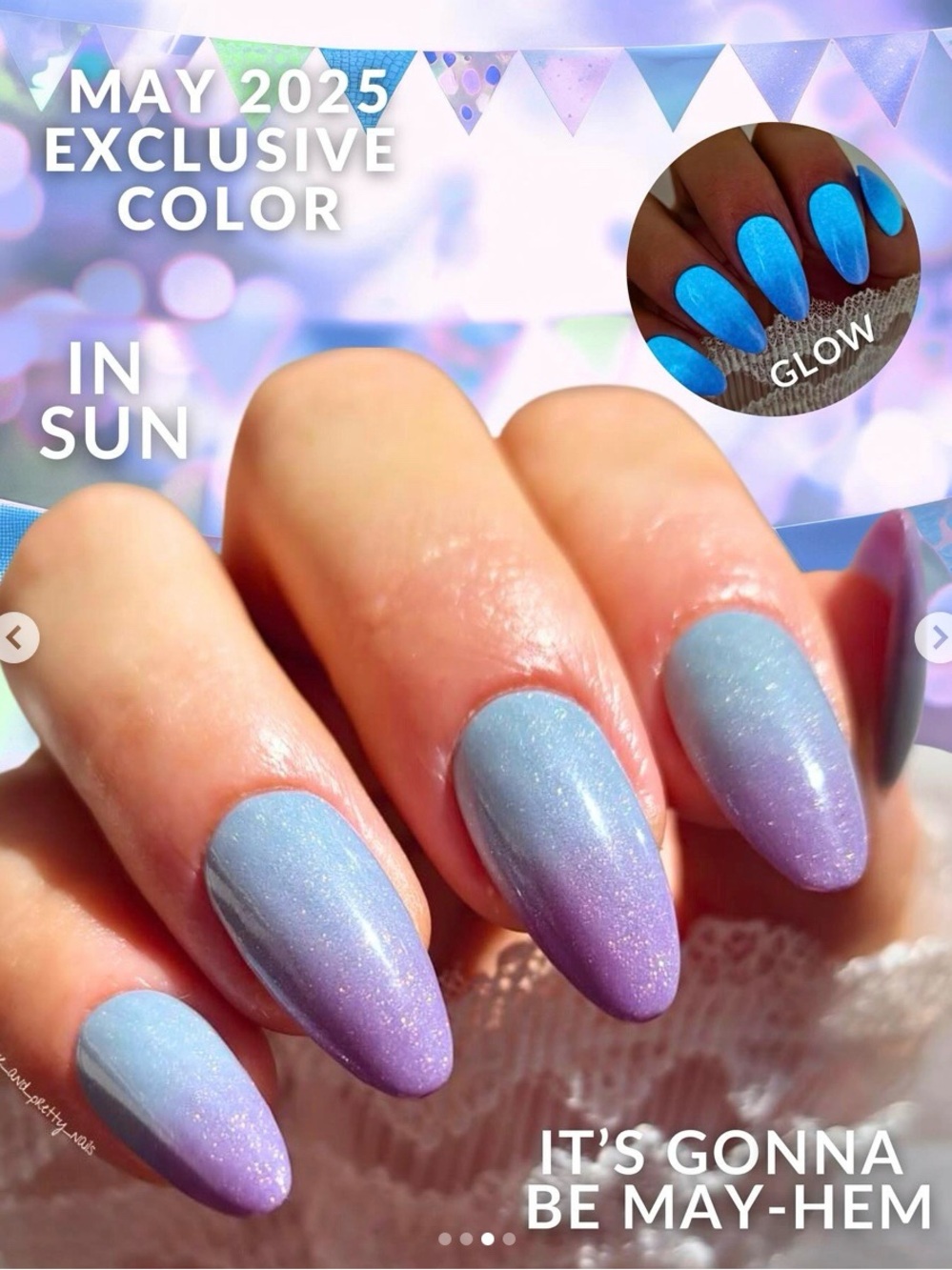 Sparkle & Co. It’s Gonna Be May-hem Mint, Blue, Periwinkle Color Shift Nail Dip